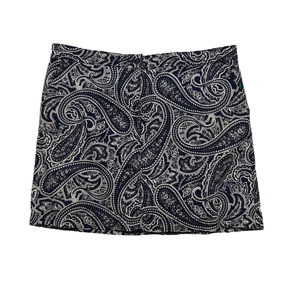 Karen Scott Skort Women's 16P Navy & White Paisley Print Golf